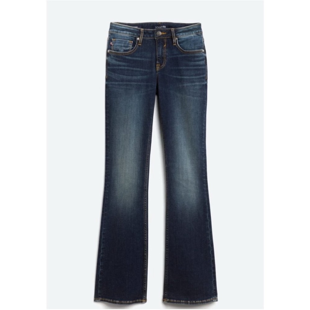Vigoss Jeans Boot Cut Dark Indigo Blue Wash Sian Jagger High Rise Denim Size 10